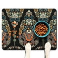 thumbnail image 1 of Paisley Indian Tribal Dog Food Mat with Paisley Design Boho Vintage Floral Pattern, Absorbent Waterproof Non-Slip Pet Feeding Mat, 1 of 7