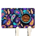thumbnail image 1 of Paisley Indian Tribal Dog Food Mat with Paisley Design Boho Vintage Floral Pattern, Absorbent Waterproof Non-Slip Pet Feeding Mat, 1 of 4