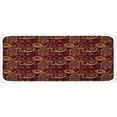 thumbnail image 1 of Paisley Kitchen Mat, Middle Pattern Tribal Art Bohemian Themed Composition Printed Image, Plush Decorative Kitchen Mat with Non Slip Backing, 47" X 19", Burgundy and Dark Mustard, by Ambesonne, 1 of 1