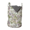 thumbnail image 1 of Paisley Laundry Bag, Traditional Persian Pickles Pattern Vintage Style Ornament, Hamper Basket with Handles Drawstring Closure for Laundromats, 13" x 19", Pale Brown Purple Green, by Ambesonne, 1 of 4