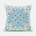 thumbnail image 1 of Amrita Sen Designs CAPL872FSDS-BL-18x18 18 x 18 in. Paisley Leaf Geo Duo Suede Blown & Closed Pillow - White, Light Blue & Green, 1 of 3