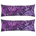 thumbnail image 1 of Paisley Long Body Pillow Cover - Vintage Bohemian Floral Print, Soft & Breathable Ethnic Fabric, Hidden Zipper, 20"x54" - Elegant Home Decor Gift for Side Sleepers & Pregnancy Support, 1 of 7