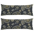 thumbnail image 1 of Paisley Long Body Pillow Cover - Vintage Bohemian Floral Print, Soft & Breathable Ethnic Fabric, Hidden Zipper, 20"x54" - Elegant Home Decor Gift for Side Sleepers & Pregnancy Support, 1 of 7