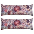 thumbnail image 1 of Paisley Long Body Pillow Cover - Vintage Bohemian Floral Print, Soft & Breathable Ethnic Fabric, Hidden Zipper, 20"x54" - Elegant Home Decor Gift for Side Sleepers & Pregnancy Support, 1 of 3