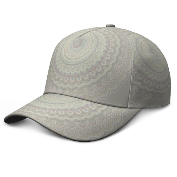 Paisley Mandala Baseball Cap – Ethnic Tribal Dad Hat Featuring Boho Vintage Sacred Pattern, Geometric Artistic Spiritual Design