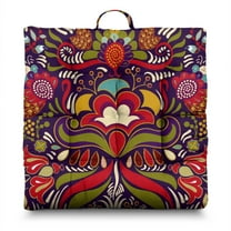 Paisley Meditation Cushion, Boho Meditation Mat, Meditation Pillows for Sitting on Floor, Cushions for Sitting in Home and Outdoor, Square Floor Pillows Cushion Seating for Yoga 22 x 22