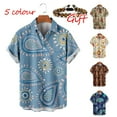 thumbnail image 1 of Paisley Men's Hawaiian Shirt Fashionable Top Summer Top for Travelling and Dating, 1 of 11