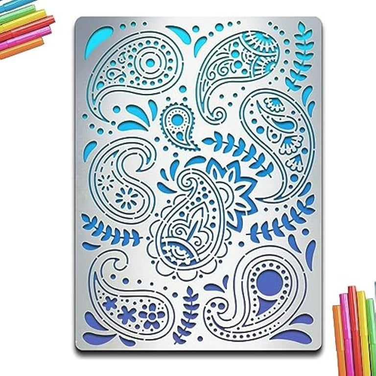 1PC Roman Element Theme Metal Stencil Template Journal Tool for Painting  Wood Burning 5.5x7.5inch 