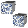 Paisley Motifs212 Storage Box With Easy Carry Handle, Collapsible