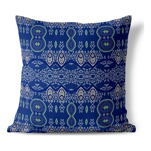 Paisley Oasis Indoor/Outdoor Pillow in Blue 20x20