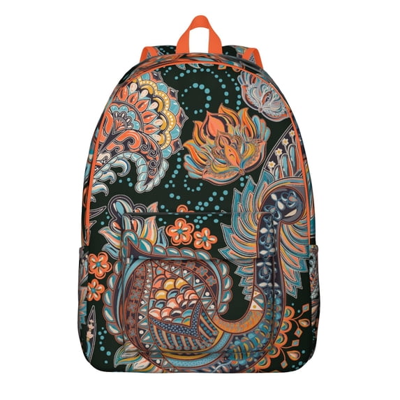 Paisley Pattern Backpack Boho Chic for College, Durable School Bookbag with Laptop Sleeve, Functional Daypack with Many Pockets, Perfect Gift for Student Women Teens