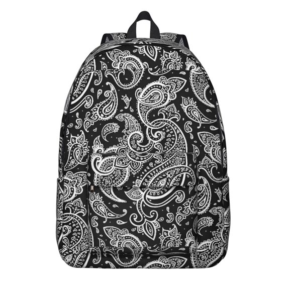 Paisley Pattern Backpack for School,Cute School Bag,Schoolbag with Adjustable Shoulder Straps & Padded Back,15.7"x11.8"x5.5"