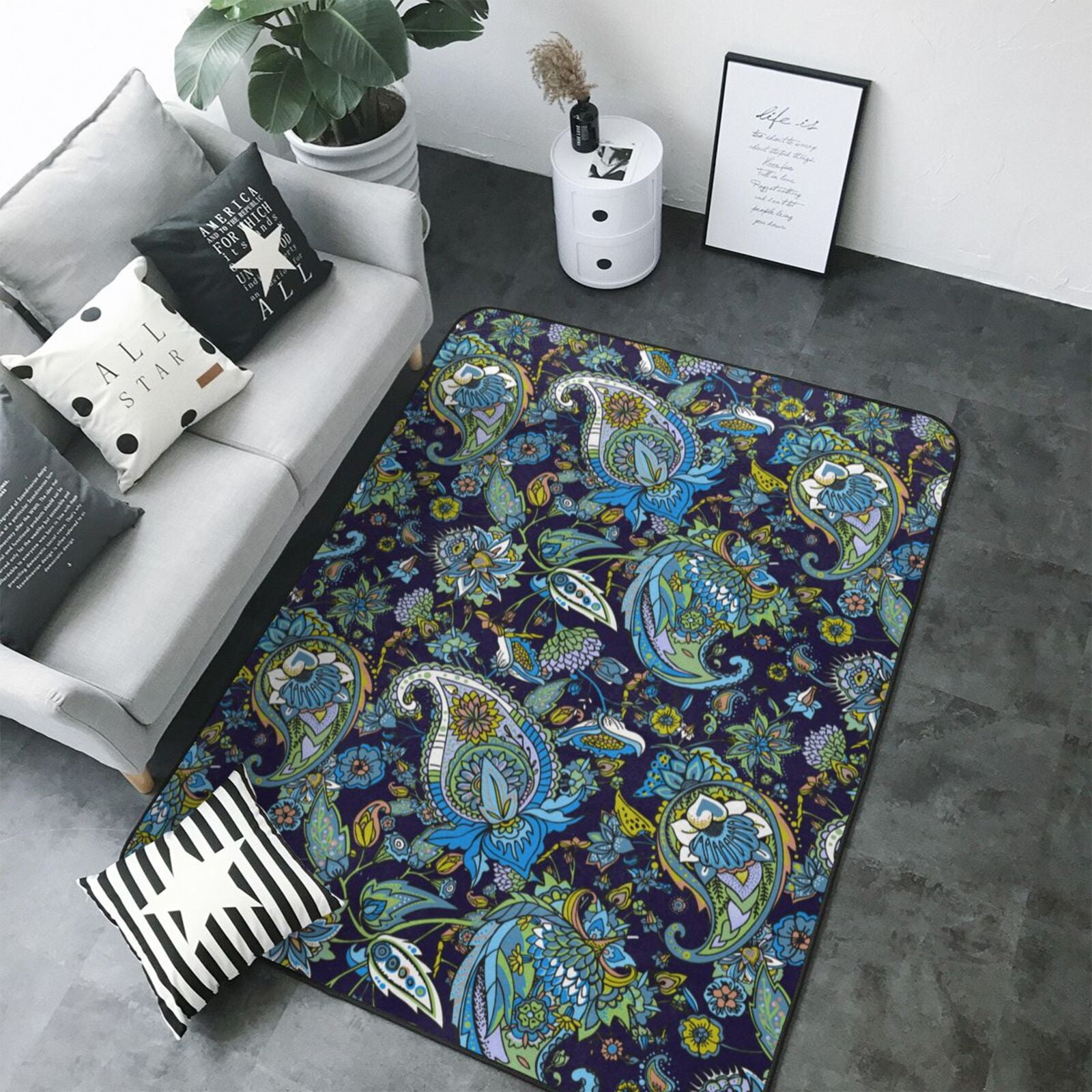 RILY Rag Mat ラグマット 青 RILY Rag Mat ラグマット 青 RILY Rag Mat