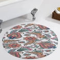 thumbnail image 1 of Paisley Pattern Flower Retro Round Carpet Circle Rug Outdoor Patio Area Rug Washable Large Area Rugs Hallway Room Decor Fitness Mats, 1 of 8