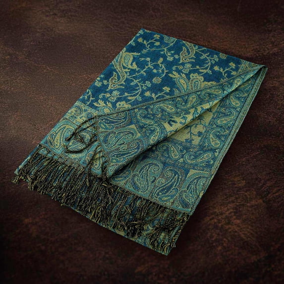 Paisley Pattern Shell Paisley Pattern Fringe Pashmina Reversible Scarf Shawl - Walmart.com