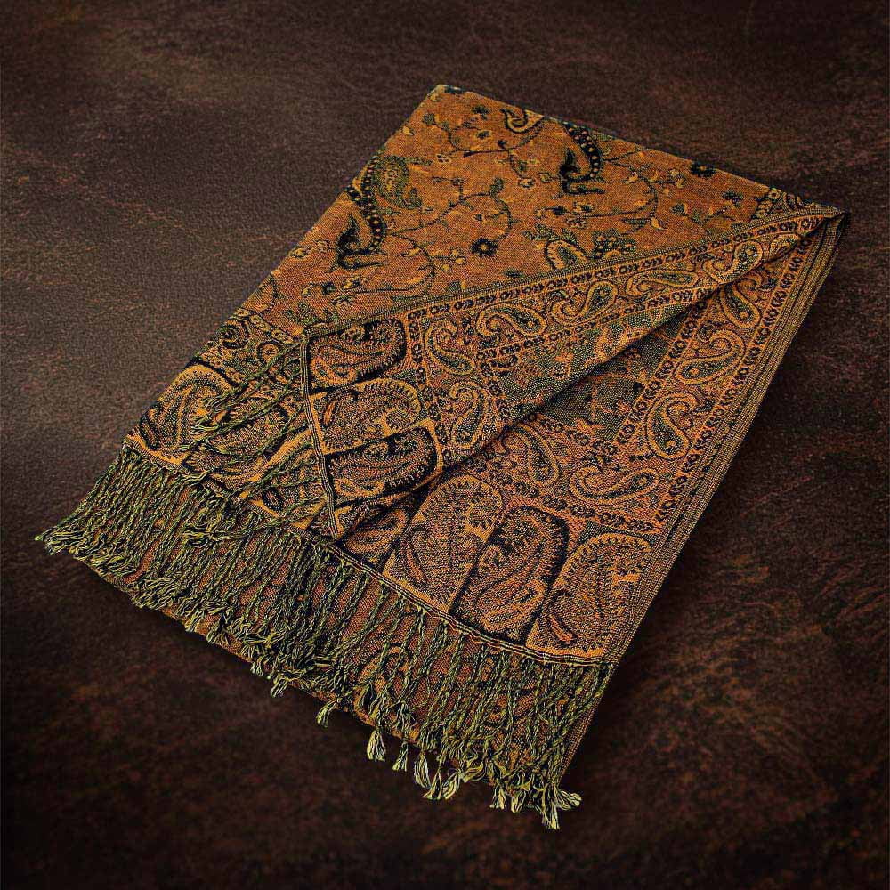 Paisley Pattern Shell Paisley Pattern Fringe Pashmina Reversible Scarf Shawl - Walmart.com