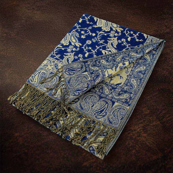 Paisley Pattern Shell Paisley Pattern Fringe Pashmina Reversible Scarf Shawl - Walmart.com