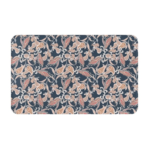 Paisley Pattern No.90129 Front Door Mat, Indoor Mats for Bedroom Bathroom Kitchen, Floor Mat Non-Slip, Soft Carpet Floor Cover Machine Washable Entryway Mat - 20x31.5in