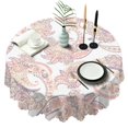 thumbnail image 1 of Paisley Pattern Round Tablecloth 60 Inch Diameter Classic Design Table Cover Polyester Fabric Wrinkle Resistant for Kitchen Outdoor, 1 of 5