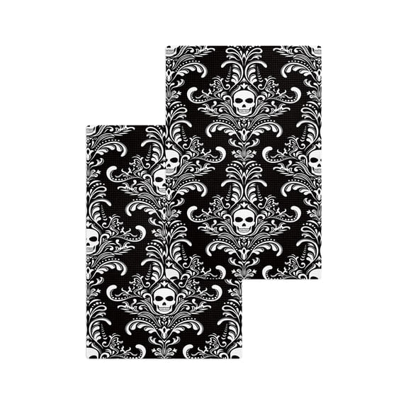 Paisley Pattern Skull Absorbent Rag Kitchen Cleaning Cloth Dish Towels Waffle Microfiber Wipe Duster
