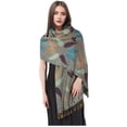 thumbnail image 1 of Paisley Pattern Tow Layered Woven Pashmina Shawl Scarf Wrap Stole, 1 of 4