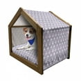 thumbnail image 1 of Paisley Pet House, Abstract Tribal Seamless Design with Ornamental Elements with Geometric Details, Outdoor & Indoor Portable Dog Kennel with Pillow and Cover, 5 Sizes, Multicolor, by Ambesonne, 1 of 5