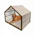 thumbnail image 1 of Paisley Pet House, Colored Patterned Backgrounded with Old Paisley Flowers and Circles Art, Outdoor & Indoor Portable Dog Kennel with Pillow and Cover, 5 Sizes, Multicolor, by Ambesonne, 1 of 4