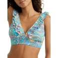 thumbnail image 1 of Paisley Pop Willa Ruffle Wire-Free Bikini Top Swimsuit, 1 of 5