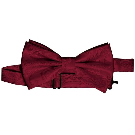 Paisley Pre-Tied Bow-Tie - Burgundy