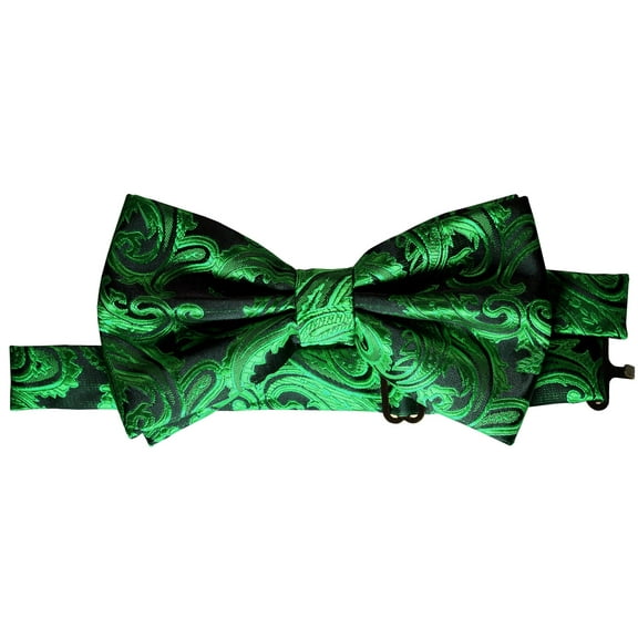 Paisley Pre-Tied Bow-Tie - Green
