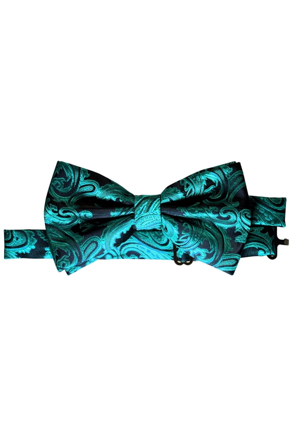 Paisley Pre-Tied Bow-Tie - Jade