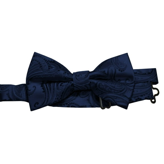 Paisley Pre-Tied Bow-Tie - Navy