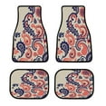 thumbnail image 1 of Paisley Print Car Floor Mats 4 Pieces Car Floor Mats Full Set, All Weather Mats for SUV Sedan Trucks, 1 of 5