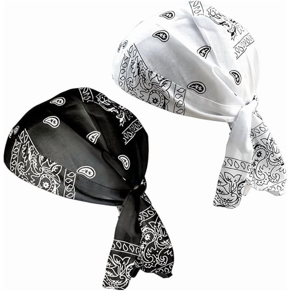 Paisley Print Doo Rag Cooling Skull Cap, Sweat Wicking Elastic Helmet Liner Bandana Head Wrap for Men Women, Motorcycle Cycling Sports Headscarf