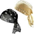 thumbnail image 1 of Paisley Print Doo Rag Cooling Skull Cap, Sweat Wicking Elastic Helmet Liner Bandana Head Wrap for Men Women, Motorcycle Cycling Sports Headscarf, 1 of 8