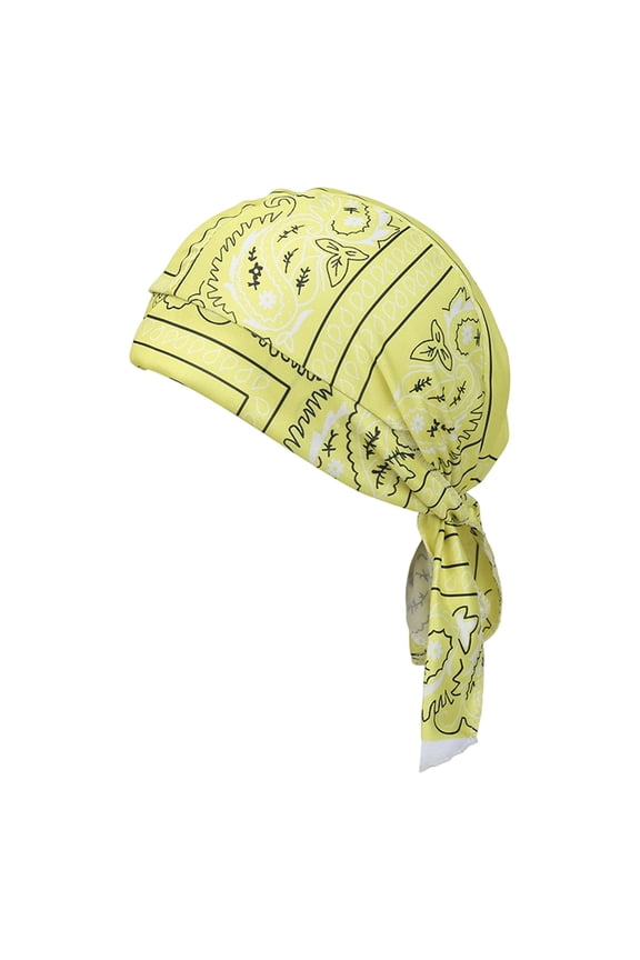 Paisley Print Elastic Bandana Head Wrap, Polyester Motorcycle Liner Skull Cap, Lightweight Sweat Wicking Do Rag for Cycling Hiking Running Fishing