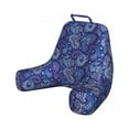 thumbnail image 1 of Paisley Reading Pillow, Oriental Floral Inspired Damask in Aqua Color Palette, Bedrest Cushion with Back Pocket and Washable Cover, 2 Sizes, by Ambesonne, 1 of 3