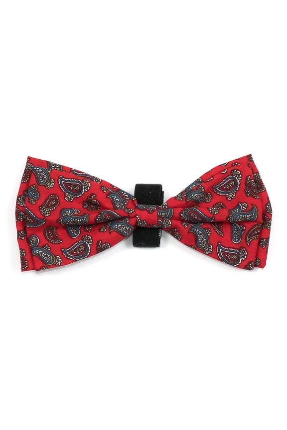 Paisley Red Bow Tie