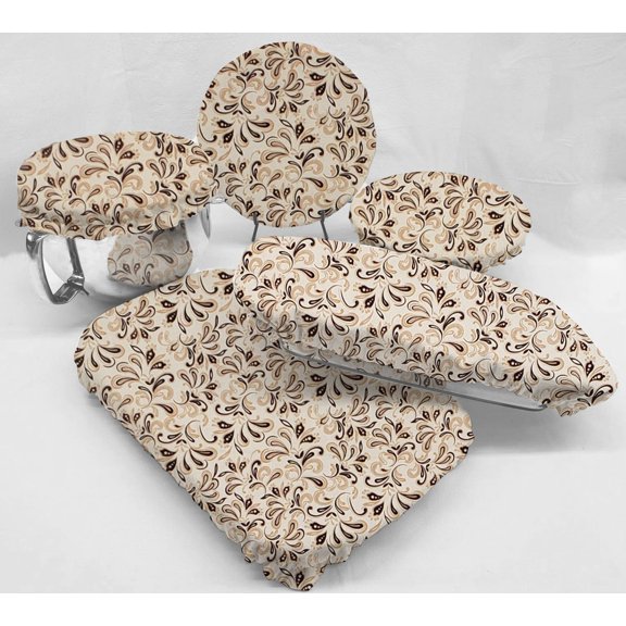 Paisley Reusable Fabric Bowl and Casserole Pan Covers by Penny's Needful Things (2 Casserole Pan Covers) (Brown)