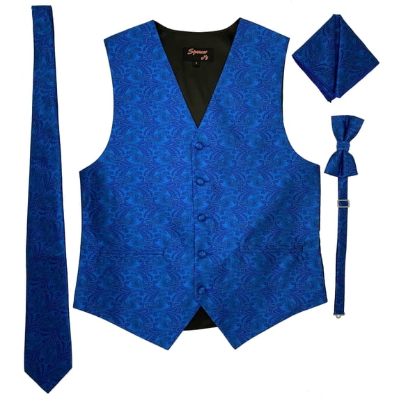 Paisley Royal Men's Satin Vest Spencer J's - XL