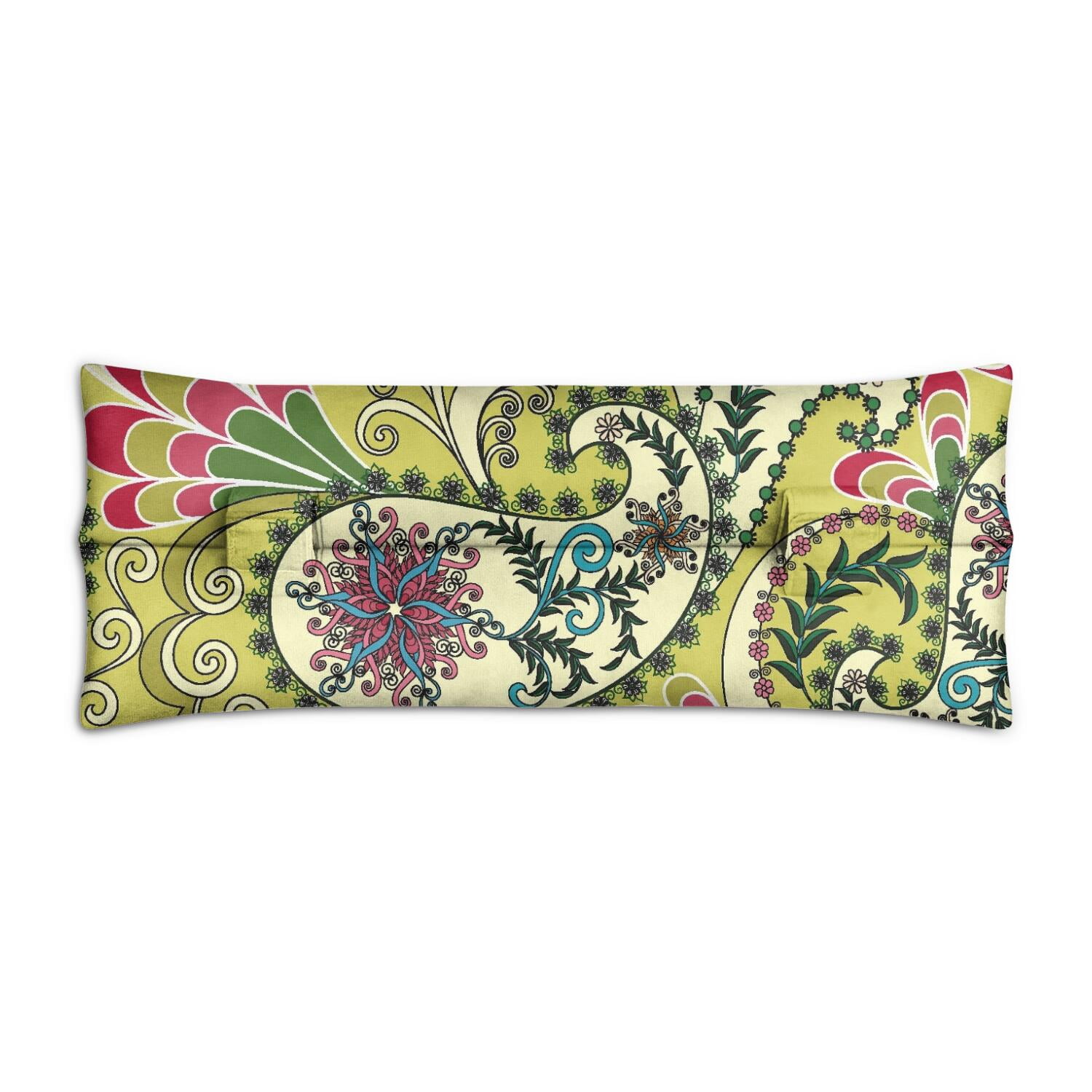 Paisley Seatbelt Pillow for Post-Surgery Comfort - Mastectomy Breast Cancer Heart Surgery Recovery Cushion - Vintage Boho Car Travel Pillow with Secure Straps