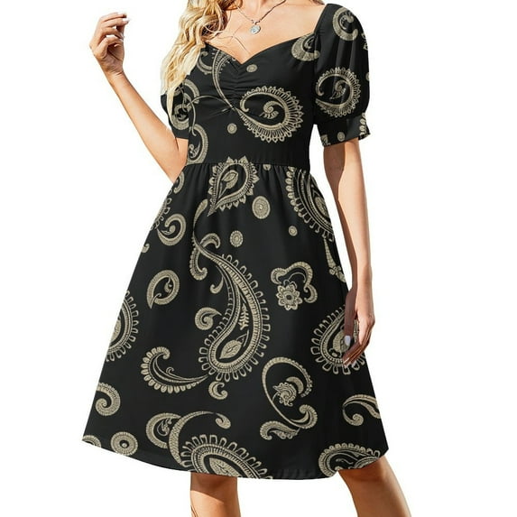 Paisley Short Sleeved Dress Dresses Gala Dresses for Special Events