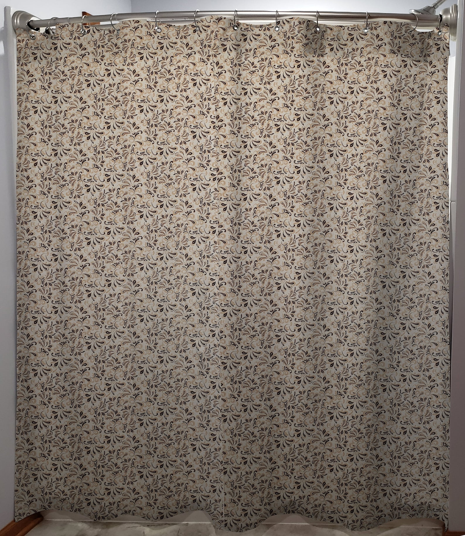 Paisley Shower Curtain by Penny's Needful Things (Brown) - Walmart.com