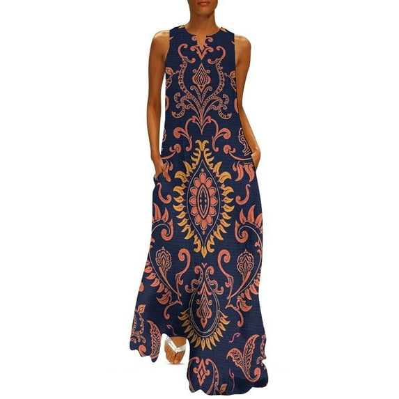 Paisley Sleeveless Dress Summer Dresses Birthday Dress for Women Luxury 2025 Dress Party Night