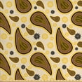 thumbnail image 1 of Ambesonne Paisley Fabric by the Yard Upholstery, Vintage Eastern Motifs Art, 5 Yards, Caramel Beige, 1 of 4