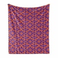 thumbnail image 1 of Paisley Soft Flannel Fleece Throw Blanket, Oriental Themed Pattern of Motif with Floral Inspirations, Cozy Plush for Indoor and Outdoor Use, 70" x 90", Magenta and Multicolor, by Ambesonne, 1 of 5