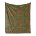 thumbnail image 1 of Paisley Soft Flannel Fleece Throw Blanket, Pattern in Eastern Style Ornament with Flower and Paisleys Traditional, Cozy Plush for Indoor and Outdoor Use, 50" x 60", Multicolor, by Ambesonne, 1 of 5