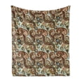 thumbnail image 1 of Paisley Soft Flannel Fleece Throw Blanket, Persian Teardrop with a Curved Tip Motif in a Colorful Pattern, Cozy Plush for Indoor and Outdoor Use, 50" x 70", Multicolor, by Ambesonne, 1 of 5