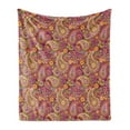 thumbnail image 1 of Paisley Soft Flannel Fleece Throw Blanket, Vivid Design with Flowers Dots Leaves and Ornamental Patterns Artwork Print, Cozy Plush for Indoor and Outdoor Use, 50" x 60", Multicolor, by Ambesonne, 1 of 6
