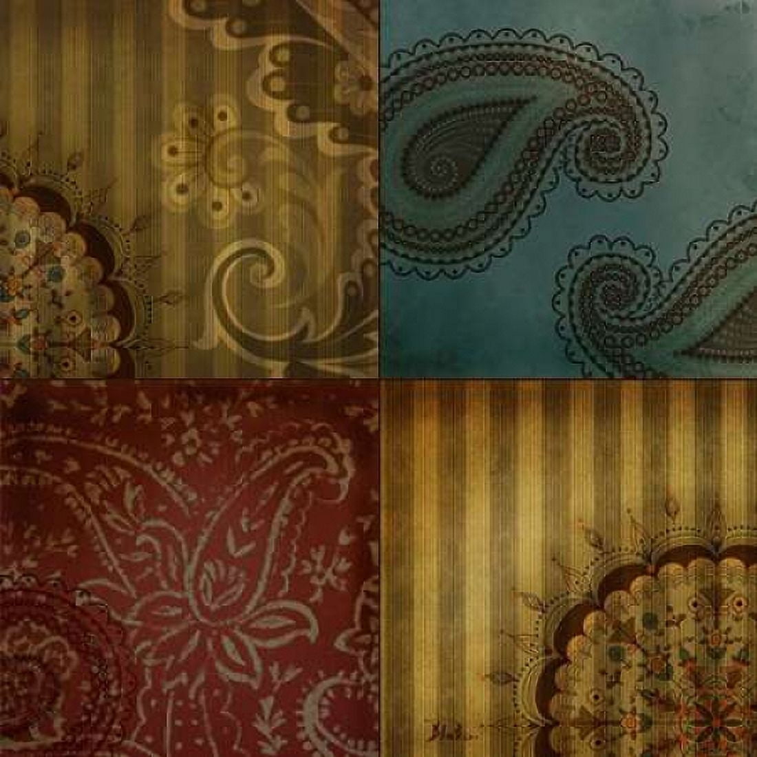 Paisley Squares I Canvas Art - Patricia Pinto (24 x 24)